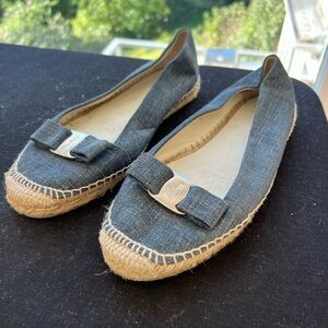 Salvatore Ferragamo denim flats